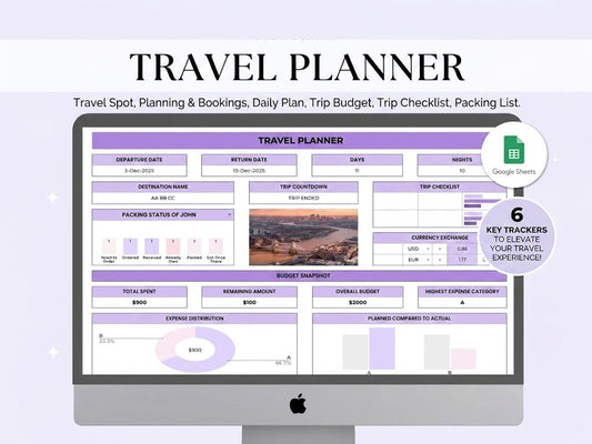 Travel Planner | Google Sheets Template