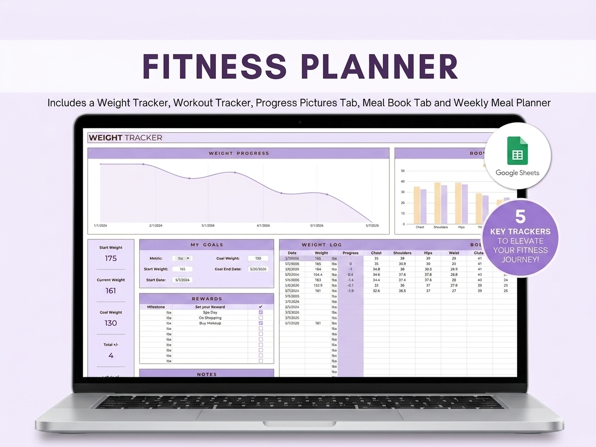 Ultimate Fitness Planner | Google Sheets Template