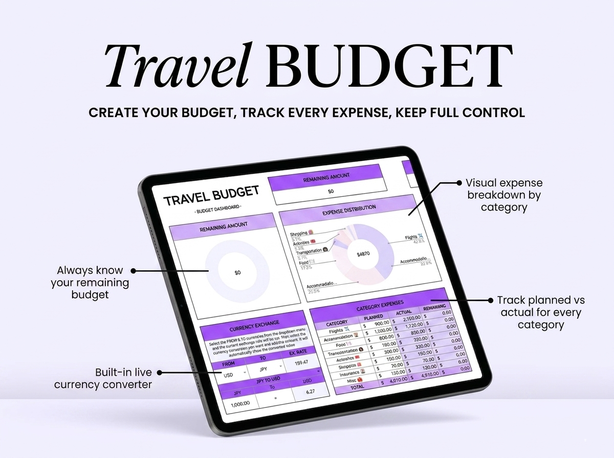 Travel Planner | Google Sheets Template