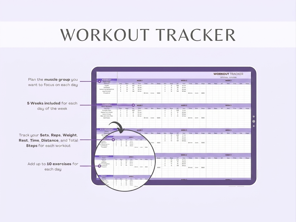 Ultimate Fitness Planner | Google Sheets Template