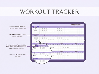 Ultimate Fitness Planner | Google Sheets Template